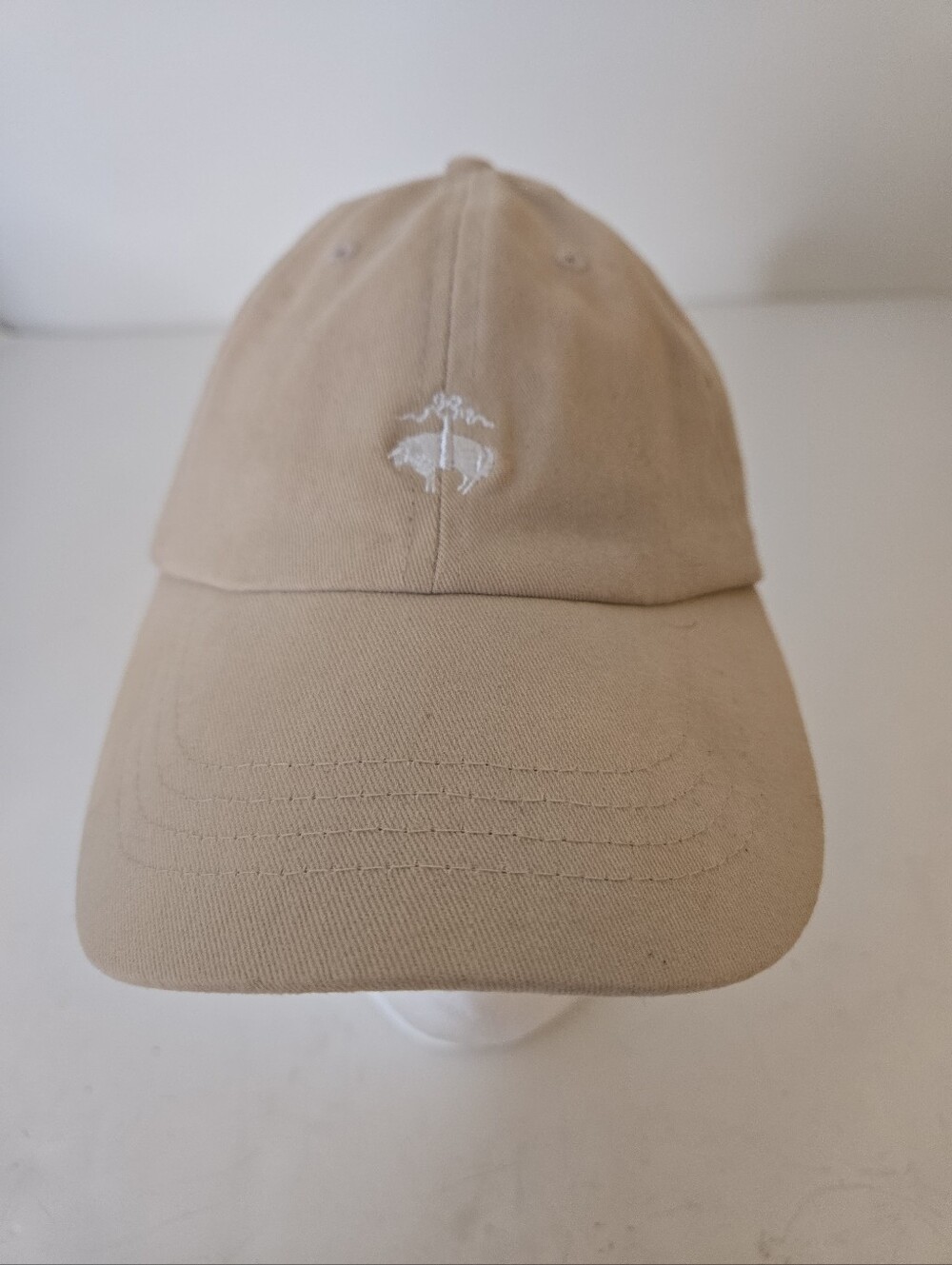 Brooks Brothers Tan Baseball Cap with White Embroidery S/M